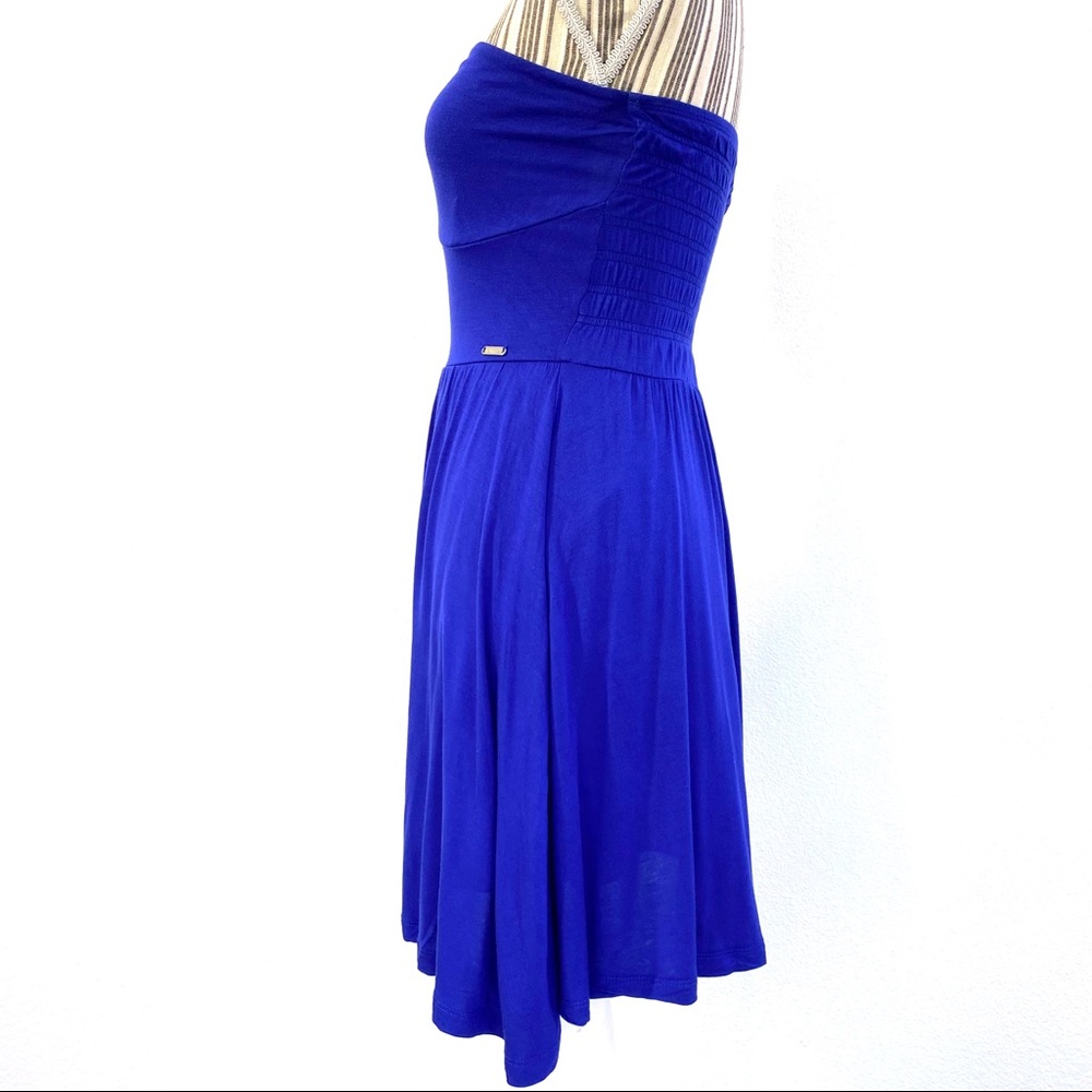 Guess Mini Dress Casual Strapless Blue Small - Picture 2 of 9